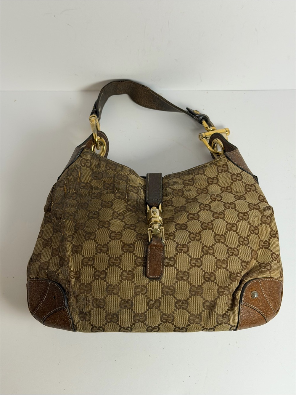 Vintage Gucci GG Canvas Jackie Shoulder Bag PROJECT